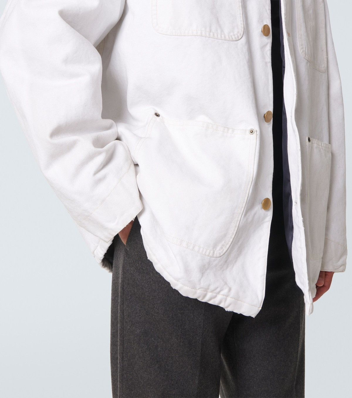 Prada Oversized cotton canvas blouson jacket Size US S / EU 44-46 / 1 - 4 Thumbnail
