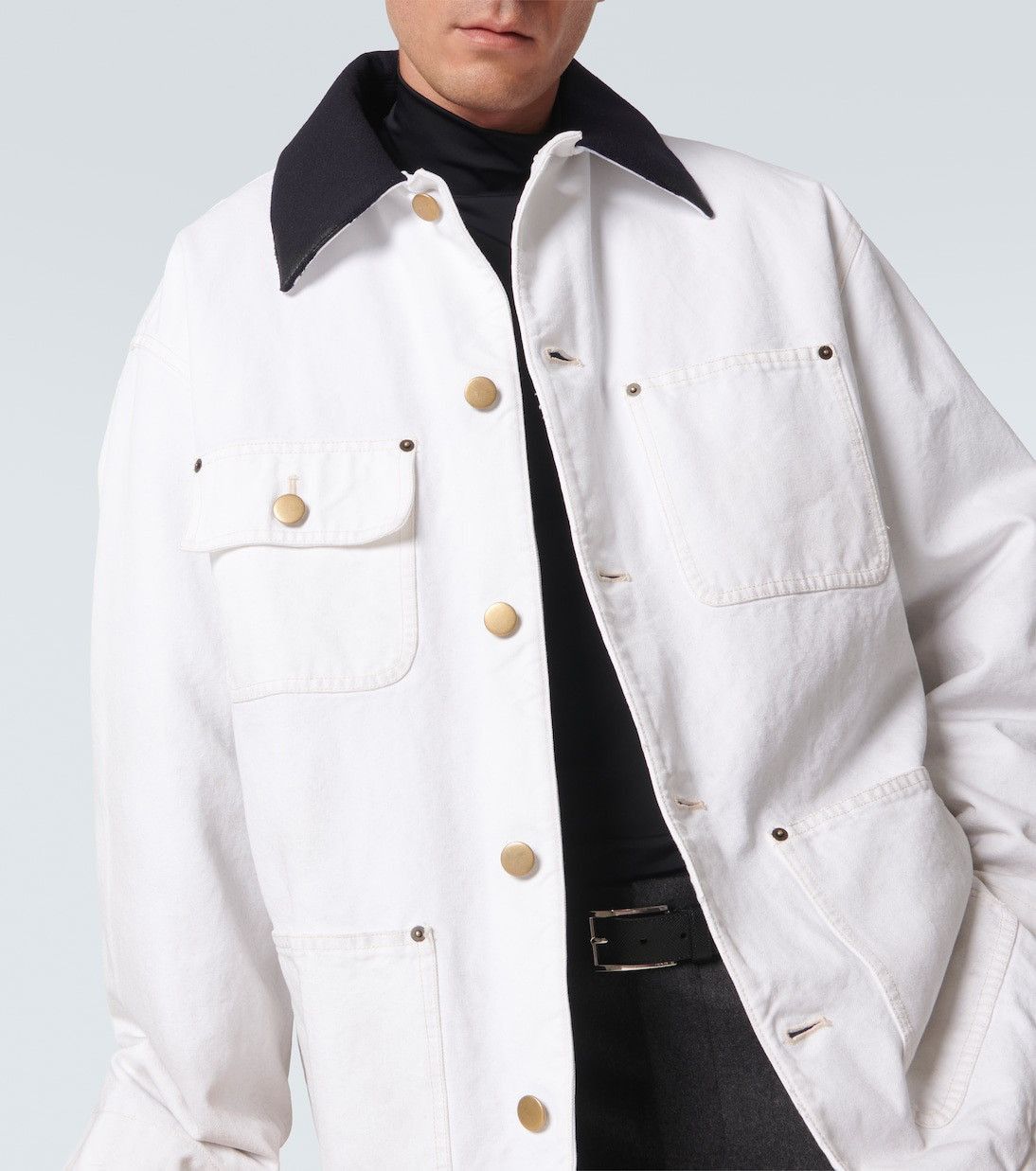Prada Oversized cotton canvas blouson jacket Size US L / EU 52-54 / 3 - 3 Thumbnail