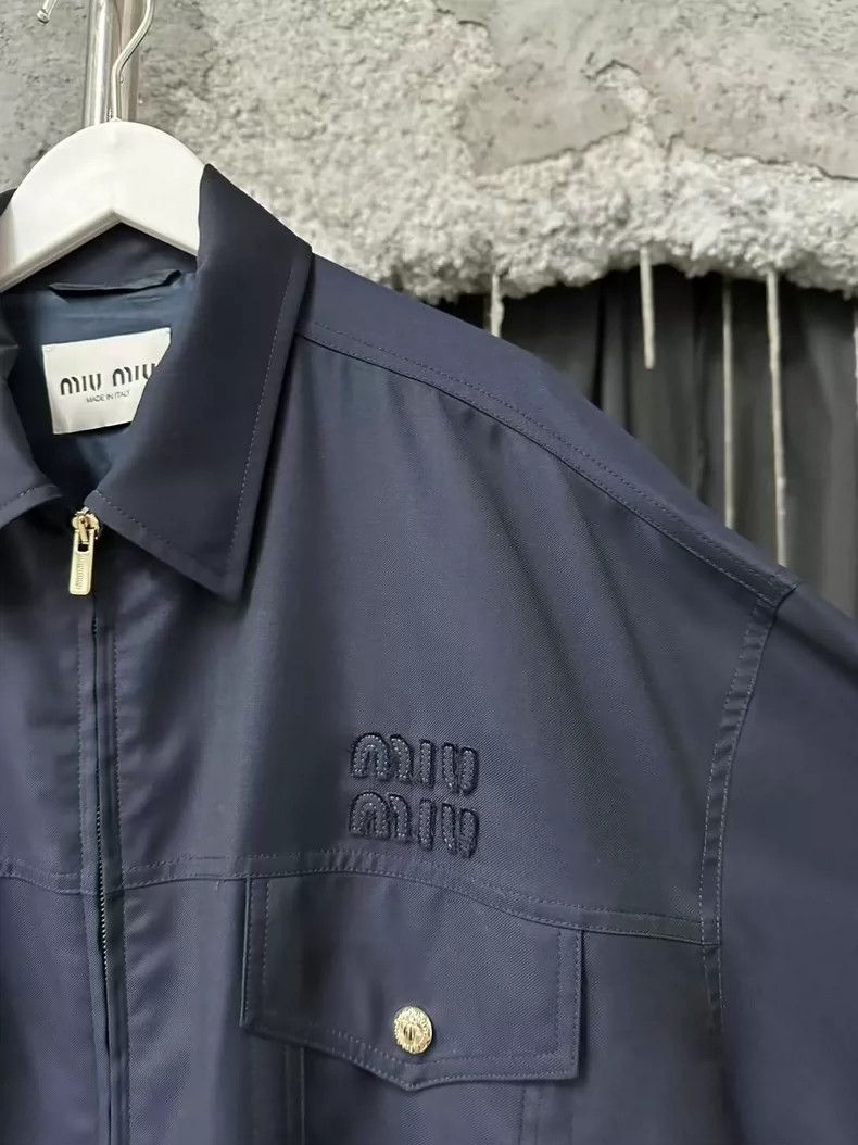 Miu Miu Miumiu Navy Blue Jacket with Zip Closure Size US M / EU 48-50 / 2 - 3 Thumbnail