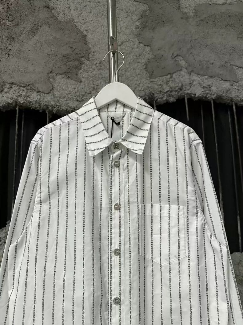 Chrome Hearts Chrome Hearts Long Sleeve Striped Shirt Size US M / EU 48-50 / 2 - 3 Thumbnail