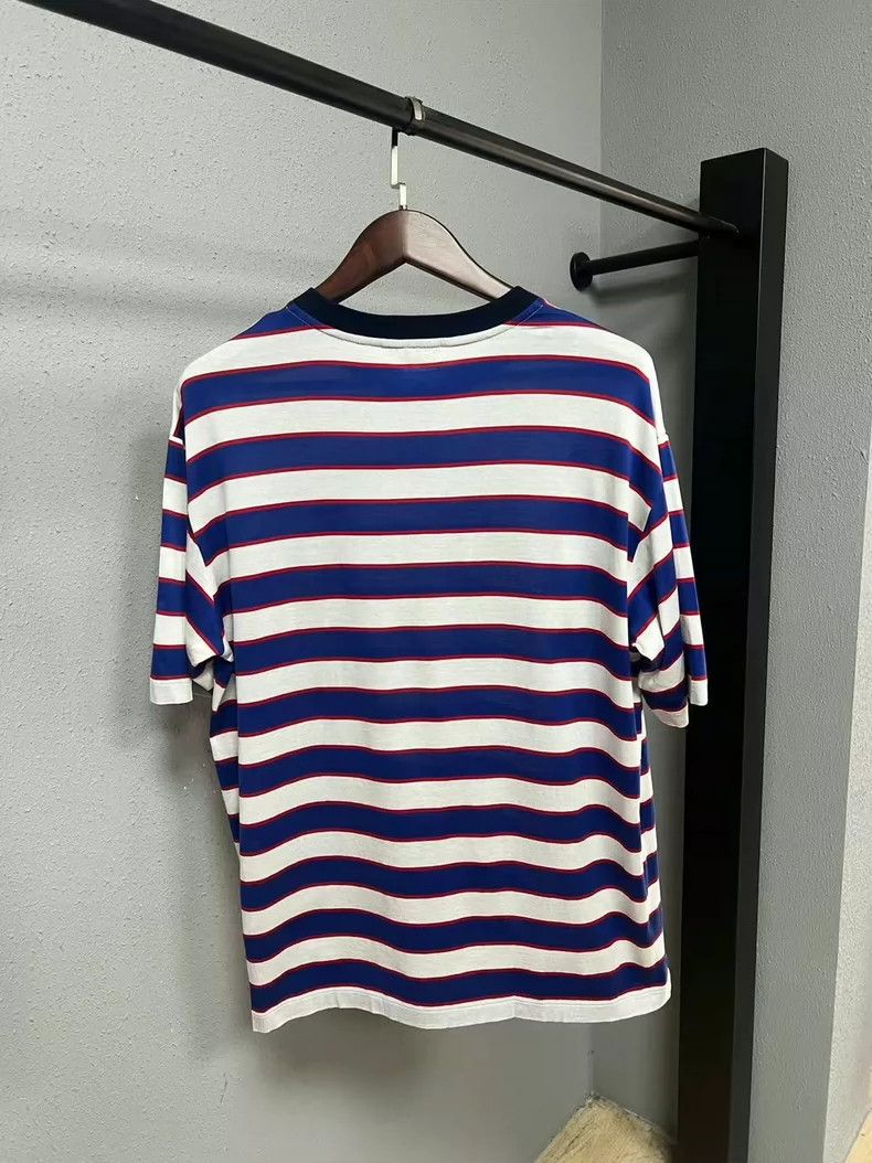 Prada Prada Navy Striped Short Sleeve T-Shirt Size US XL / EU 56 / 4 - 2 Thumbnail