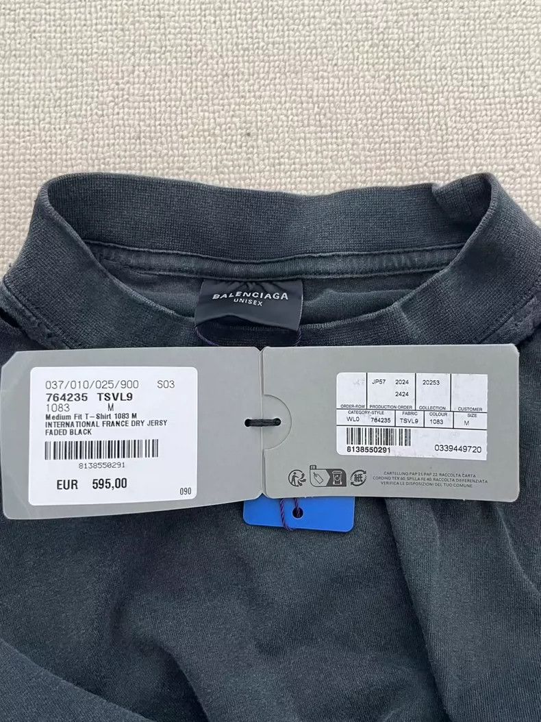 Balenciaga Balenciaga Plain Oversized Crew Neck T-Shirt Size US M / EU 48-50 / 2 - 4 Thumbnail