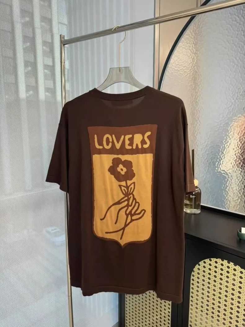Louis Vuitton Louis Vuitton Brown Knitted Short Sleeve Shirt Size US L / EU 52-54 / 3 - 2 Thumbnail