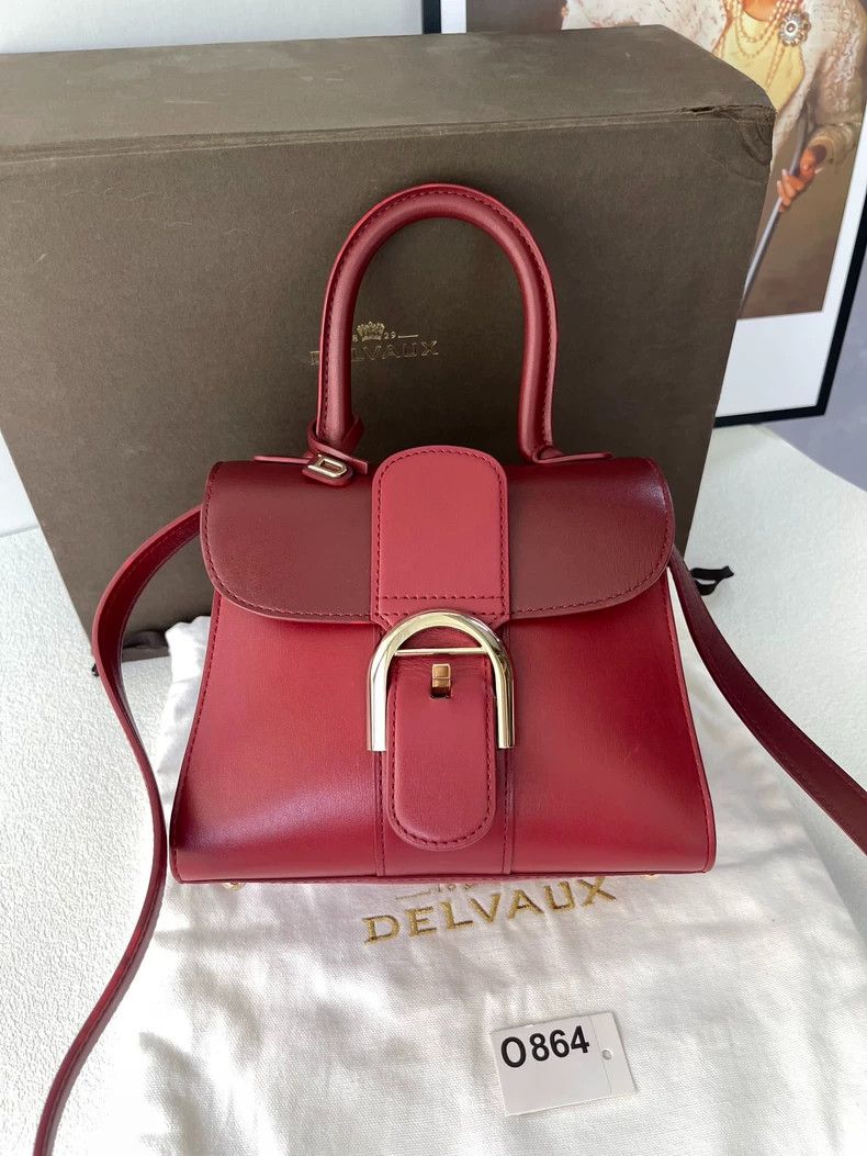 Delvaux Delvaux Mini Brillant Wine Red Handbag Size ONE SIZE - 5 Thumbnail