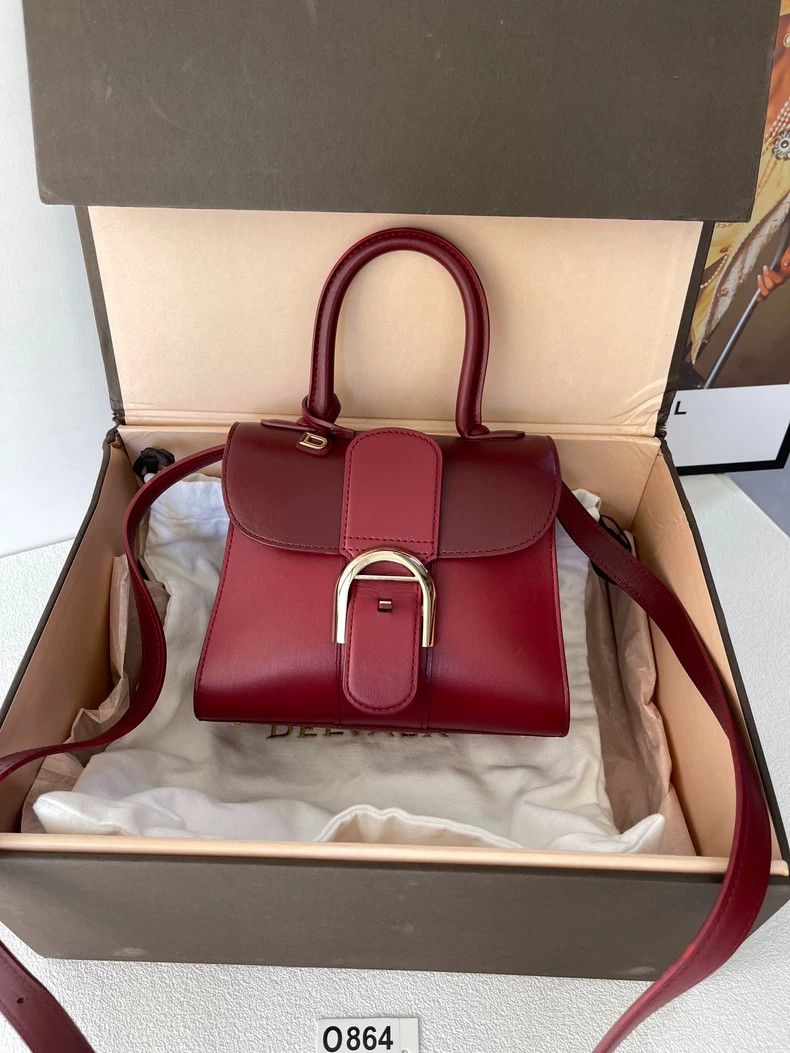 Delvaux Delvaux Mini Brillant Wine Red Handbag Size ONE SIZE - 2 Thumbnail