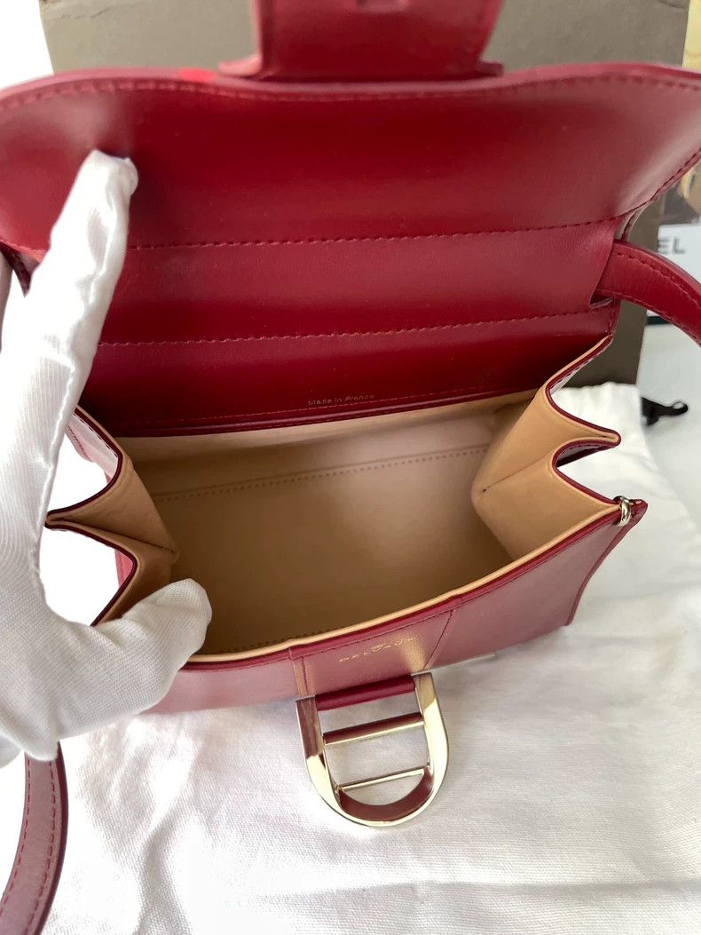 Delvaux Delvaux Mini Brillant Wine Red Handbag Size ONE SIZE - 9 Thumbnail