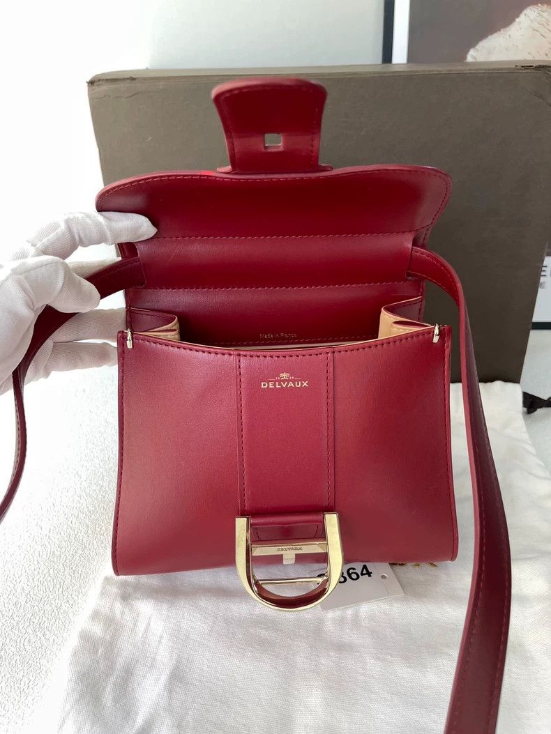 Delvaux Delvaux Mini Brillant Wine Red Handbag Size ONE SIZE - 8 Thumbnail
