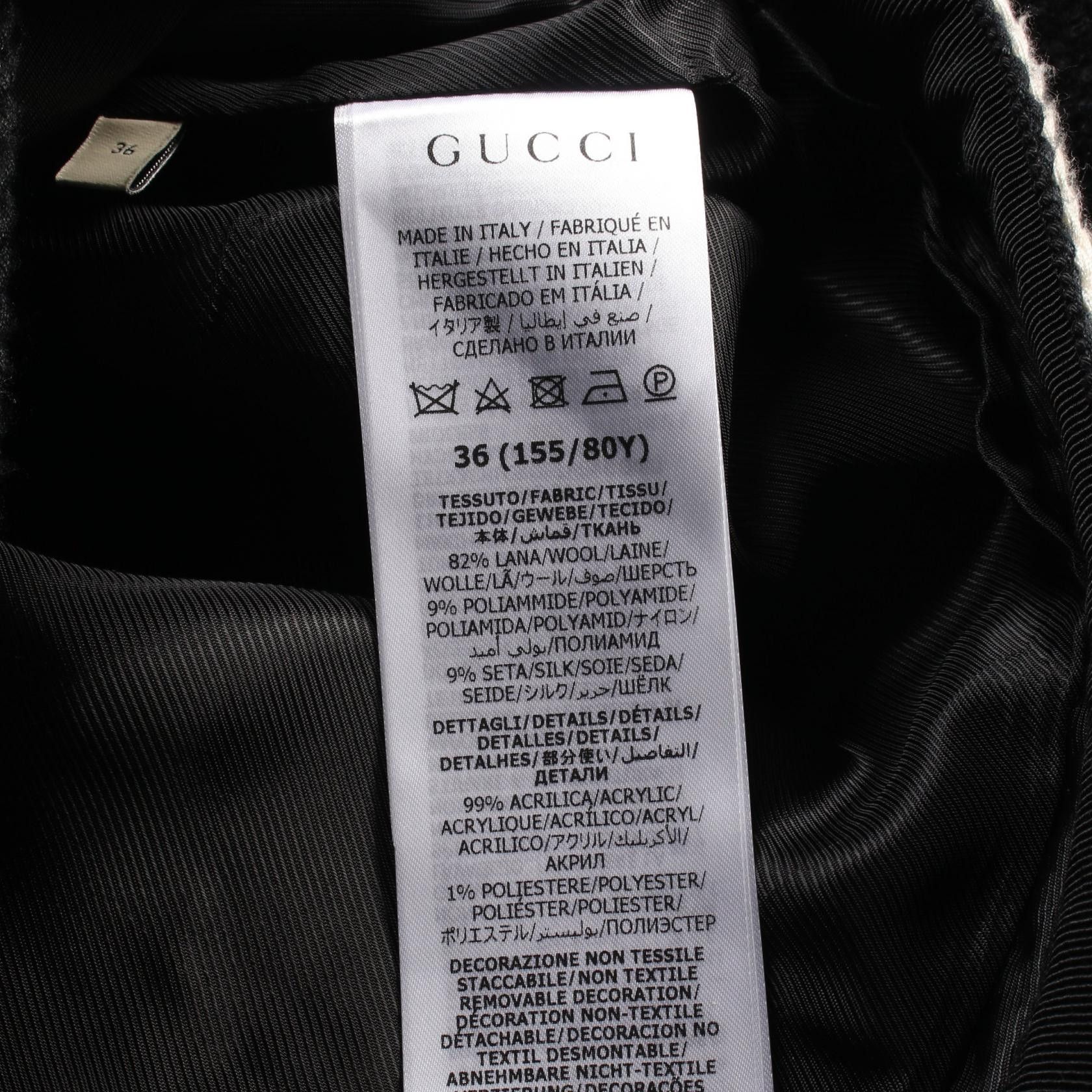 Gucci Gucci Gucci No Collar Jacket Wool Outerwear Leather Outerwear 761818 Size ONE SIZE - 4 Thumbnail