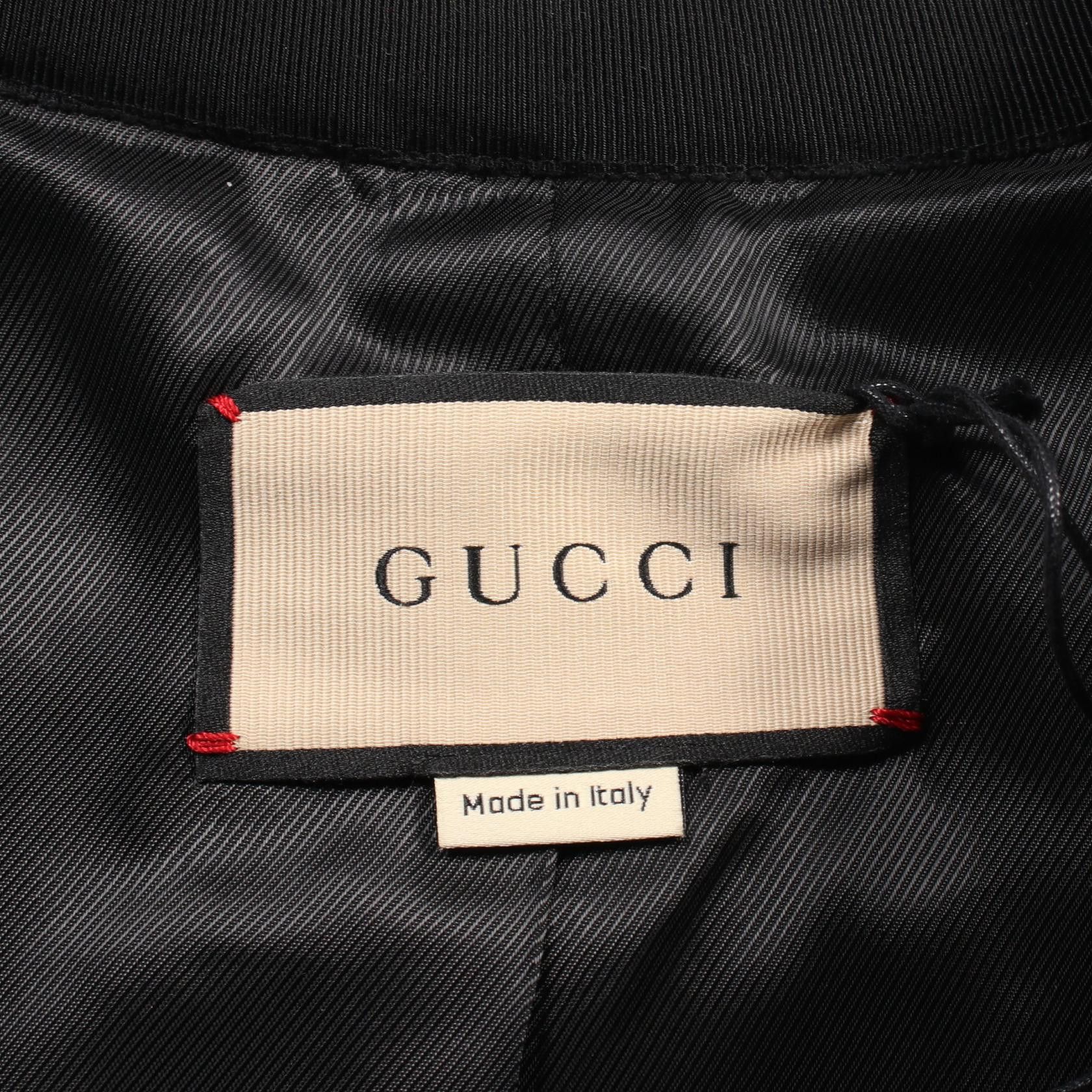 Gucci Gucci Gucci No Collar Jacket Wool Outerwear Leather Outerwear 761818 Size ONE SIZE - 3 Thumbnail