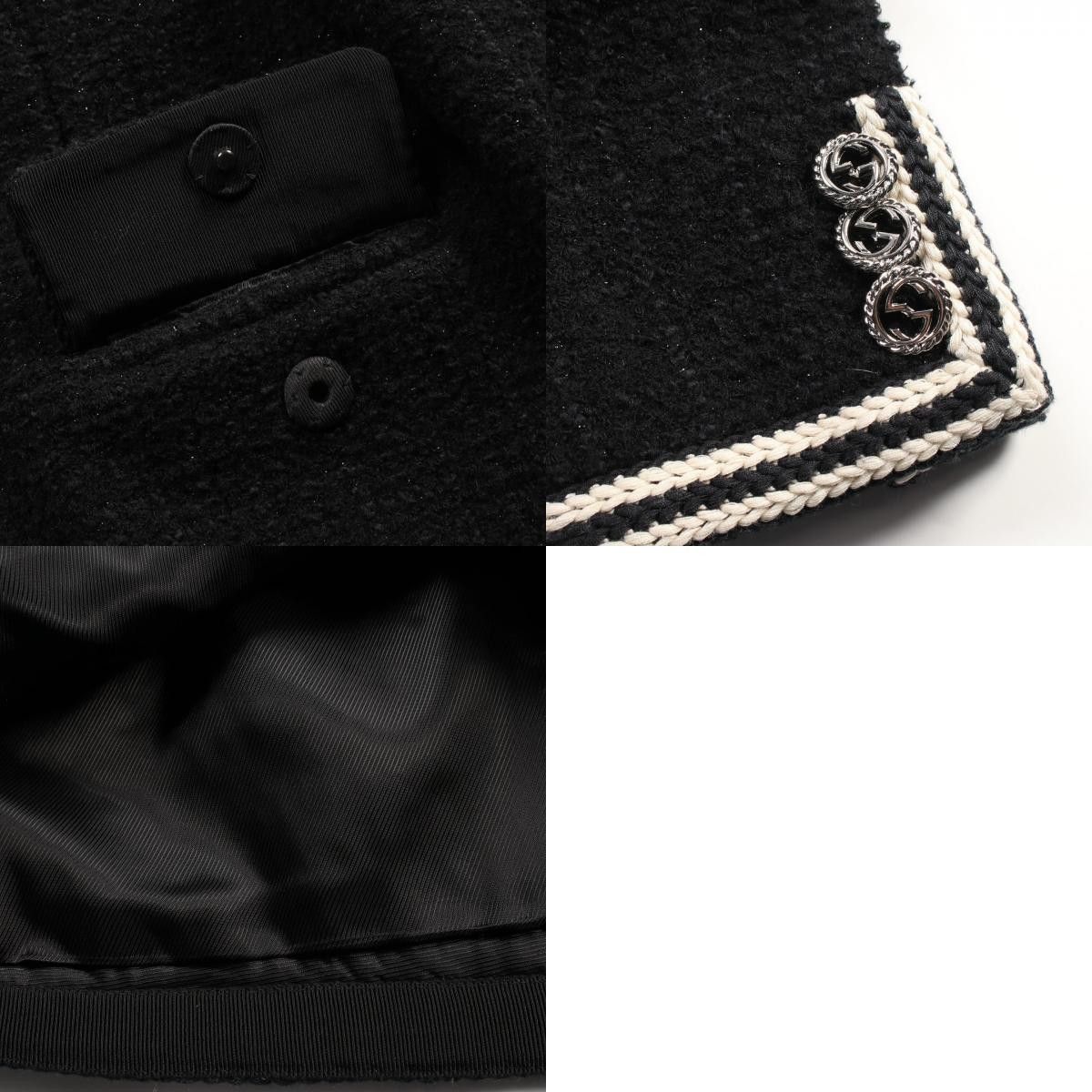 Gucci Gucci Gucci No Collar Jacket Wool Outerwear Leather Outerwear 761818 Size ONE SIZE - 10 Thumbnail