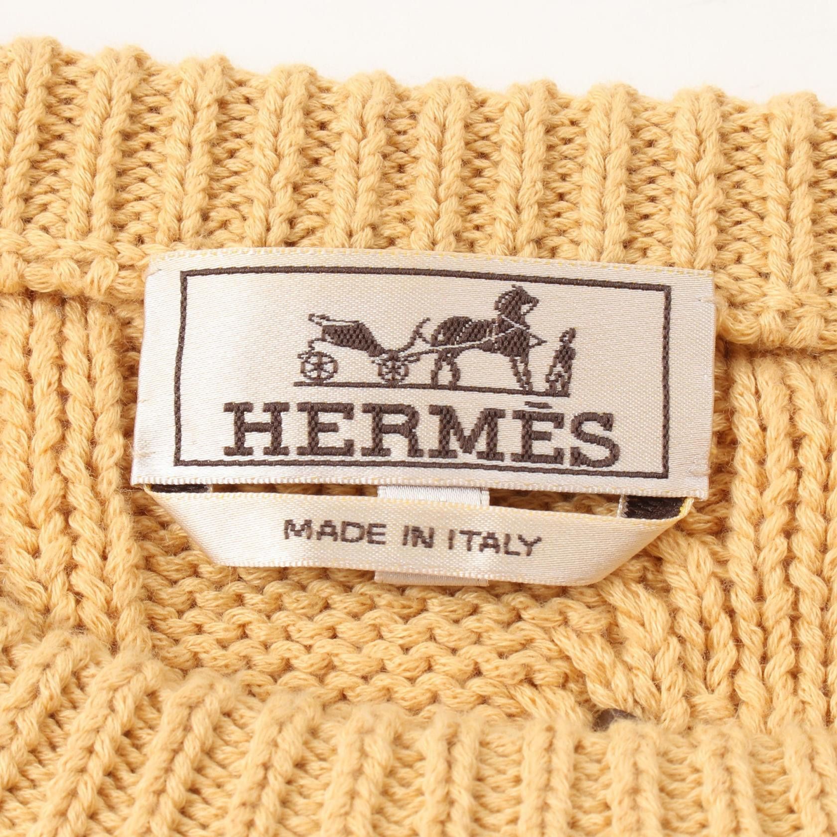 Hermes Hermes Hermes Knit Cotton Cashmere Knitwear Cotton Tops Size ONE SIZE - 3 Thumbnail
