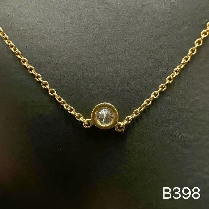 Tiffany & Co. Tiffany Single Diamond Necklace 40cm Chain Size ONE SIZE - 4 Thumbnail