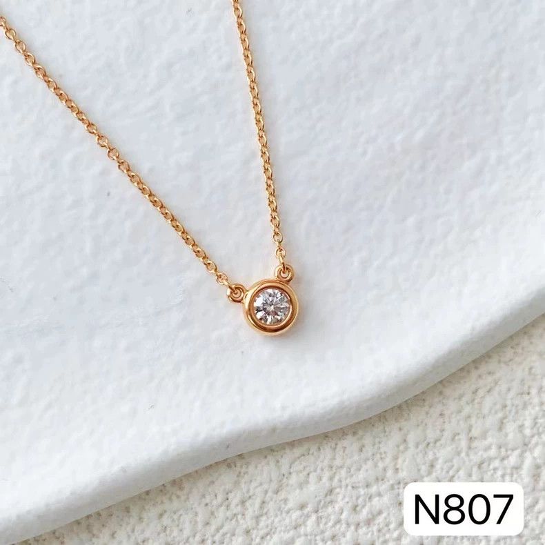 Tiffany & Co. Tiffany 18K Rose Gold Diamond Necklace Size ONE SIZE - 6 Thumbnail