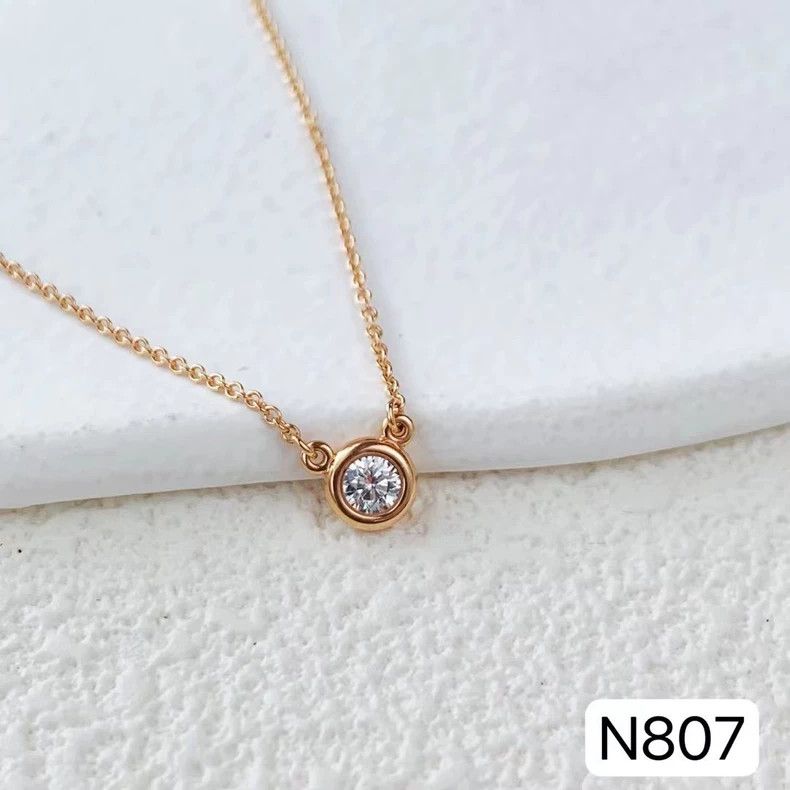 Tiffany & Co. Tiffany 18K Rose Gold Diamond Necklace Size ONE SIZE - 7 Thumbnail