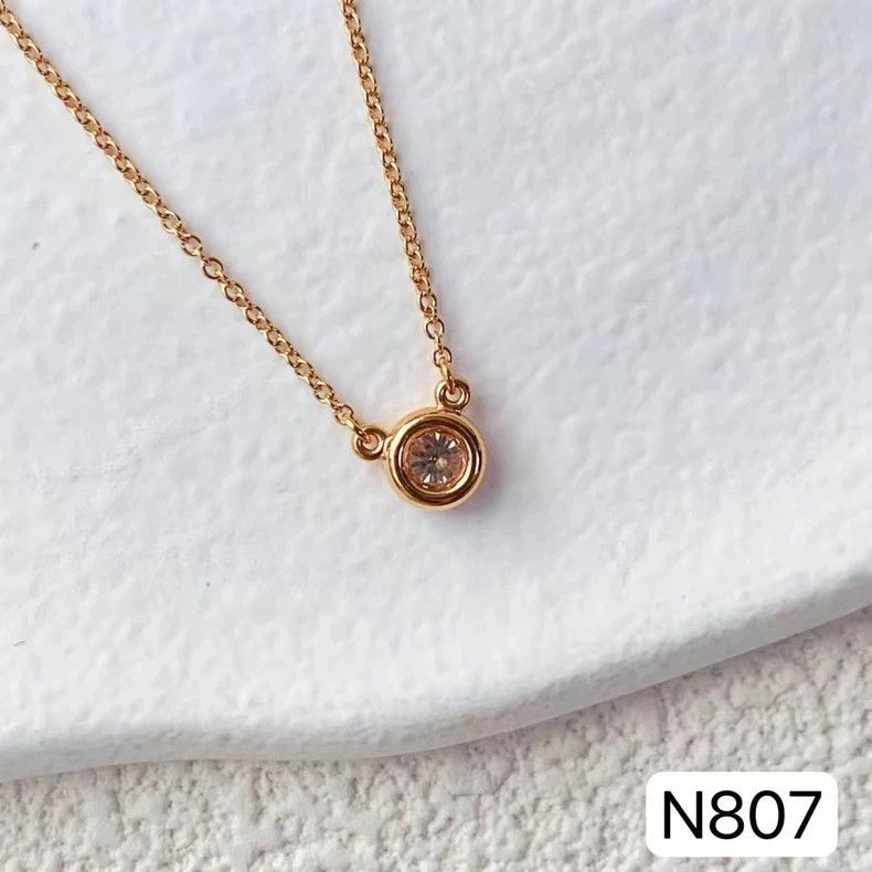 Tiffany & Co. Tiffany 18K Rose Gold Diamond Necklace Size ONE SIZE - 8 Thumbnail