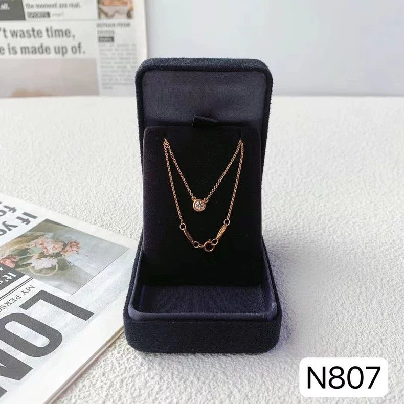 Tiffany & Co. Tiffany 18K Rose Gold Diamond Necklace Size ONE SIZE - 2 Thumbnail