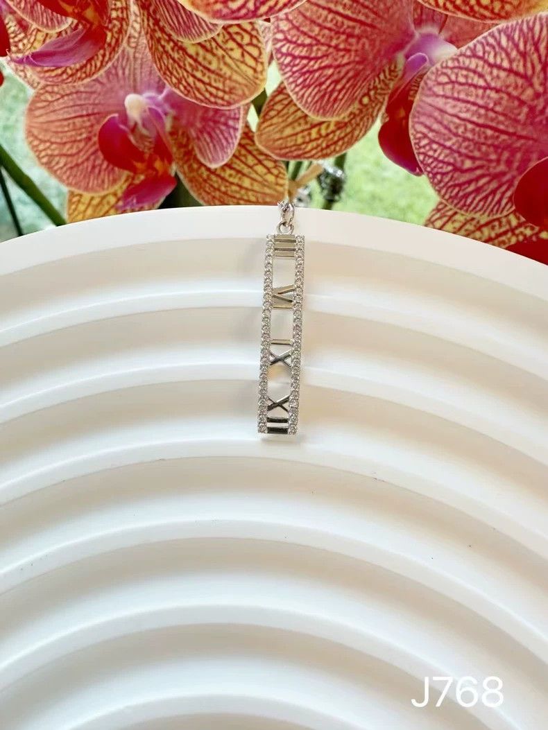 Tiffany & Co. Tiffany Platinum Roman Numeral Diamond Necklace Size ONE SIZE - 4 Thumbnail