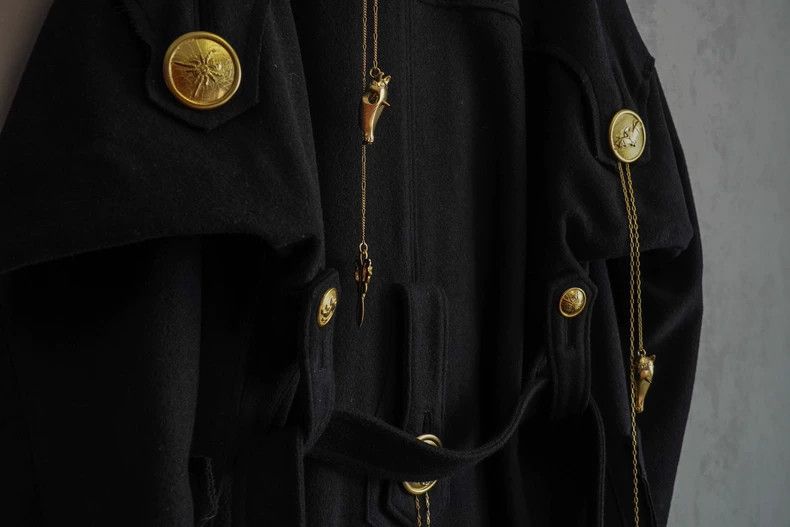 Yohji Yamamoto Yohji Yamamoto Hooded Coat with Golden Buttons-dmc Size US M / EU 48-50 / 2 - 5 Thumbnail