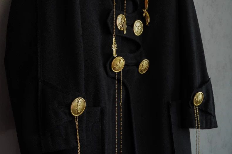 Yohji Yamamoto Yohji Yamamoto Hooded Coat with Golden Buttons-dmc Size US M / EU 48-50 / 2 - 4 Thumbnail