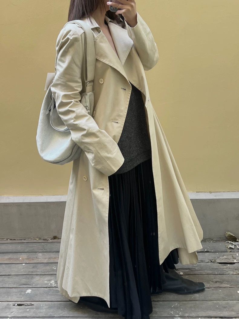 Yohji Yamamoto Stunning Light Beige Long Coat by Yohji Yamamoto-dmc Size US M / EU 48-50 / 2 - 3 Thumbnail