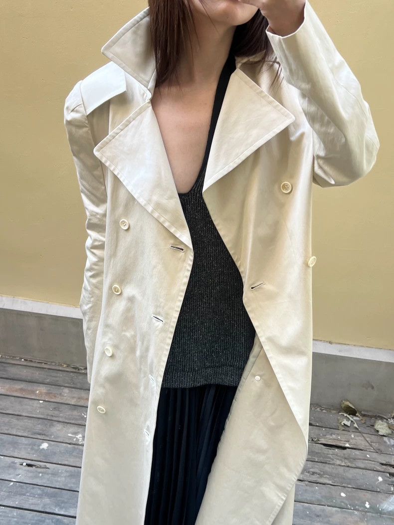 Yohji Yamamoto Stunning Light Beige Long Coat by Yohji Yamamoto-dmc Size US M / EU 48-50 / 2 - 4 Thumbnail