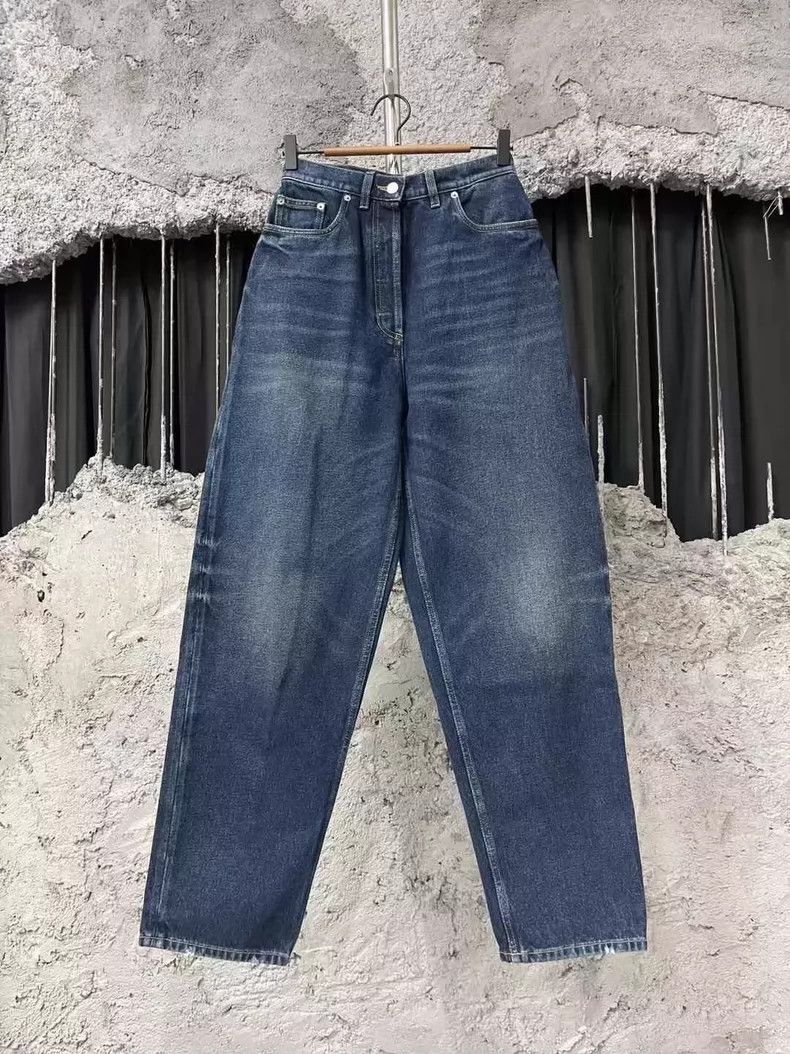 Prada Prada Metallic Triangle Denim Pants-dmc Size US 26 / EU 42 - 2 Thumbnail