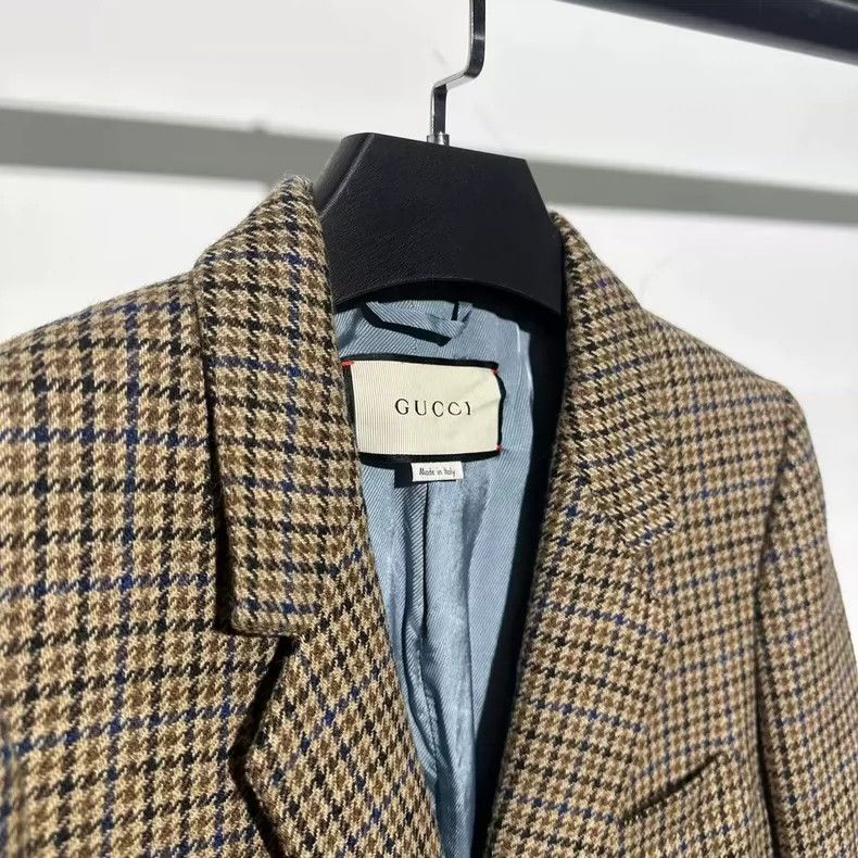 Gucci Vintage Gucci Houndstooth Wool Blazer-dmc Size US M / EU 48-50 / 2 - 3 Thumbnail