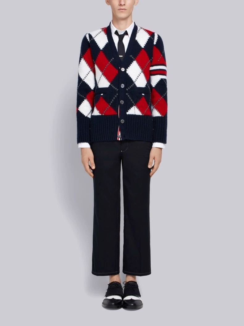 Thom Browne Argyle Cashmere Cardigan by Thom Browne-dmc Size US M / EU 48-50 / 2 - 3 Thumbnail