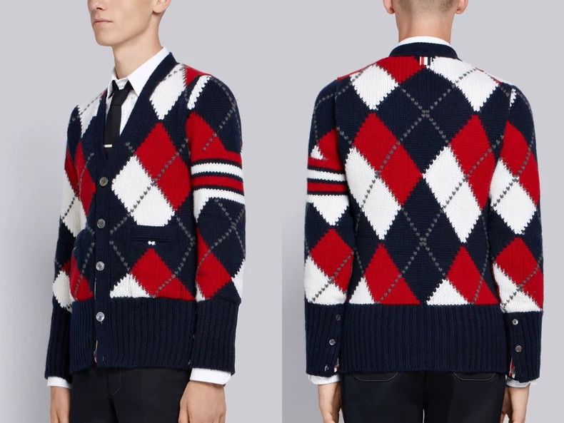 Thom Browne Argyle Cashmere Cardigan by Thom Browne-dmc Size US M / EU 48-50 / 2 - 7 Thumbnail