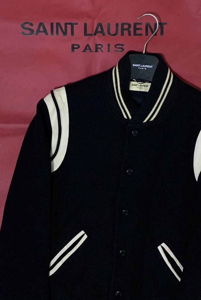 Saint Laurent Paris Saint Laurent Black and White Baseball Jacket-dmc Size US L / EU 52-54 / 3 - 5 Thumbnail