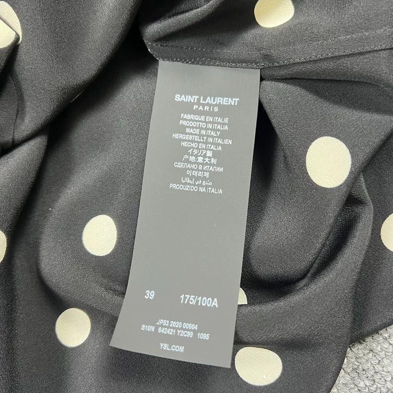 Saint Laurent Paris Saint Laurent Polka Dot Silk Shirt-dmc Size US M / EU 48-50 / 2 - 5 Thumbnail