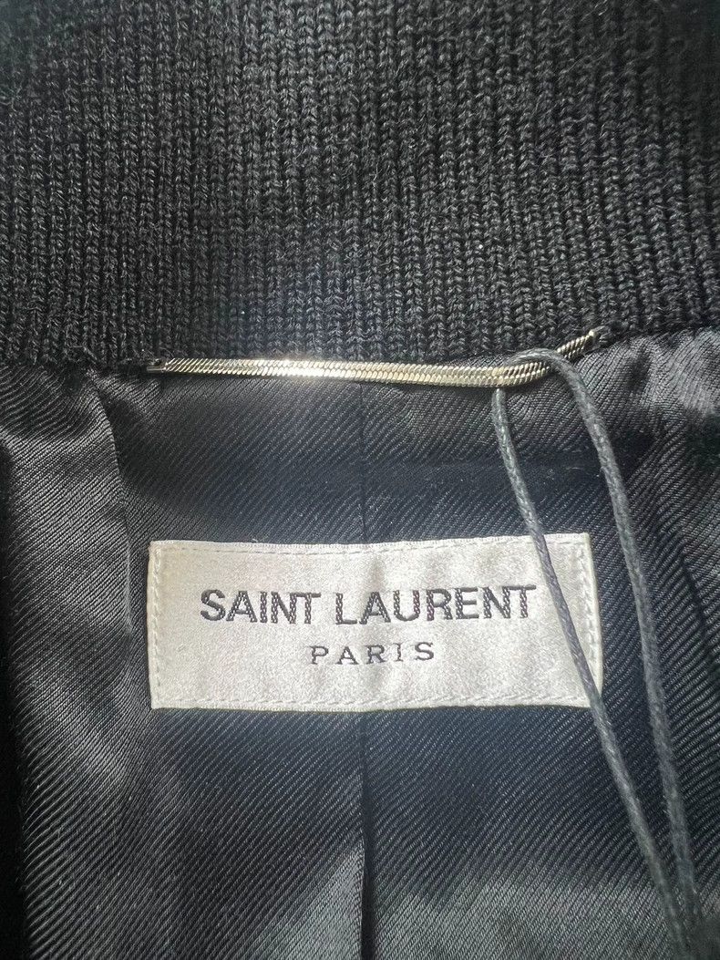 Saint Laurent Paris Saint Laurent Black and White Varsity Jacket-dmc Size US L / EU 52-54 / 3 - 3 Thumbnail