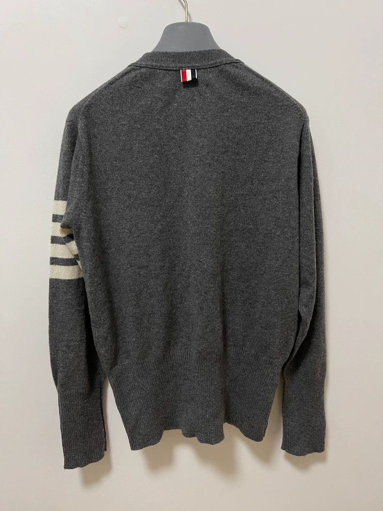 Thom Browne Thom Browne Gray Cashmere Cardigan-dmc Size US M / EU 48-50 / 2 - 7 Thumbnail