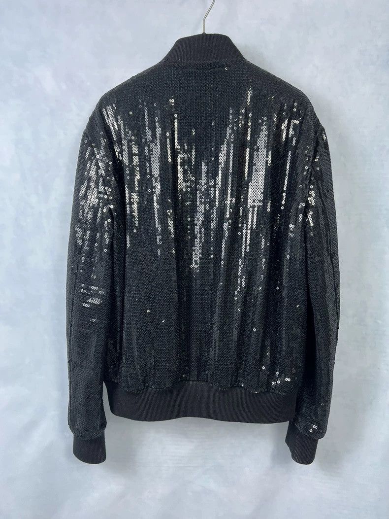 Saint Laurent Paris Saint Laurent Black Sequined Bomber Jacket-dmc Size US L / EU 52-54 / 3 - 2 Thumbnail