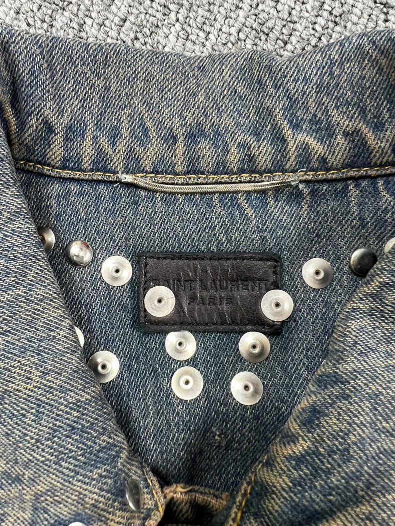 Yves Saint Laurent Saint Laurent Studded Denim Jacket Sample-dmc Size US S / EU 44-46 / 1 - 3 Thumbnail