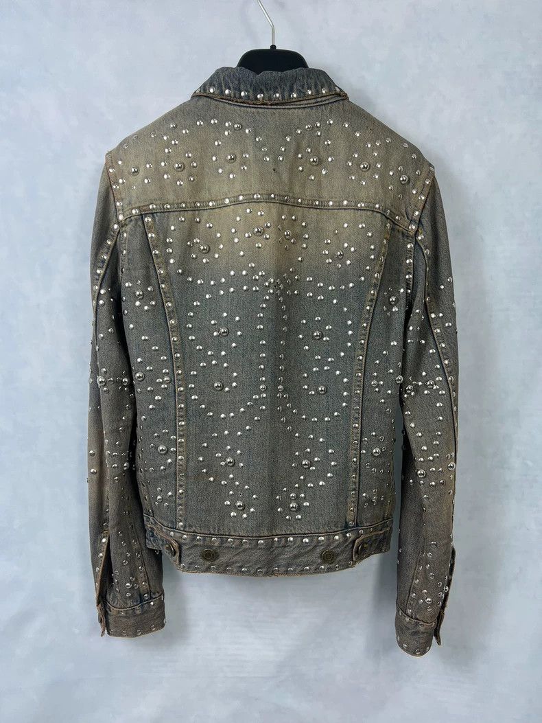Yves Saint Laurent Saint Laurent Studded Denim Jacket Sample-dmc Size US S / EU 44-46 / 1 - 2 Thumbnail