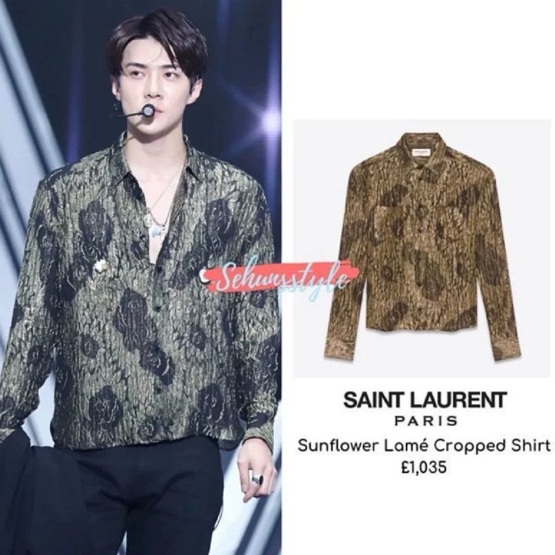 Yves Saint Laurent Saint Laurent Black Gold Sunflower Shirt-dmc Size US M / EU 48-50 / 2 - 5 Thumbnail