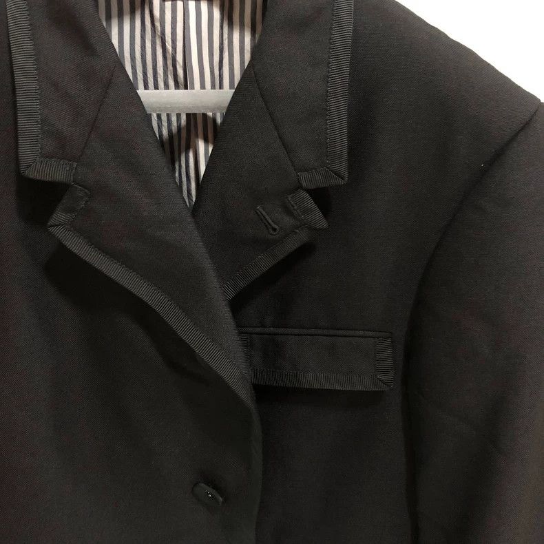 Thom Browne Black Trimmed Thom Browne Coat-dmc Size US M / EU 48-50 / 2 - 2 Thumbnail