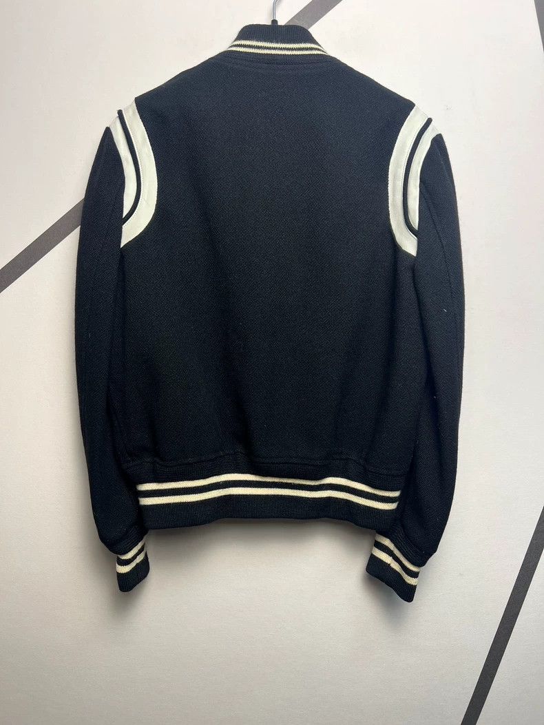 Saint Laurent Paris Saint Laurent Wool Baseball Jacket Black White-dmc Size US L / EU 52-54 / 3 - 2 Thumbnail