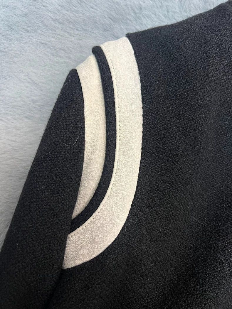 Saint Laurent Paris Saint Laurent Wool Baseball Jacket Black White-dmc Size US L / EU 52-54 / 3 - 6 Thumbnail