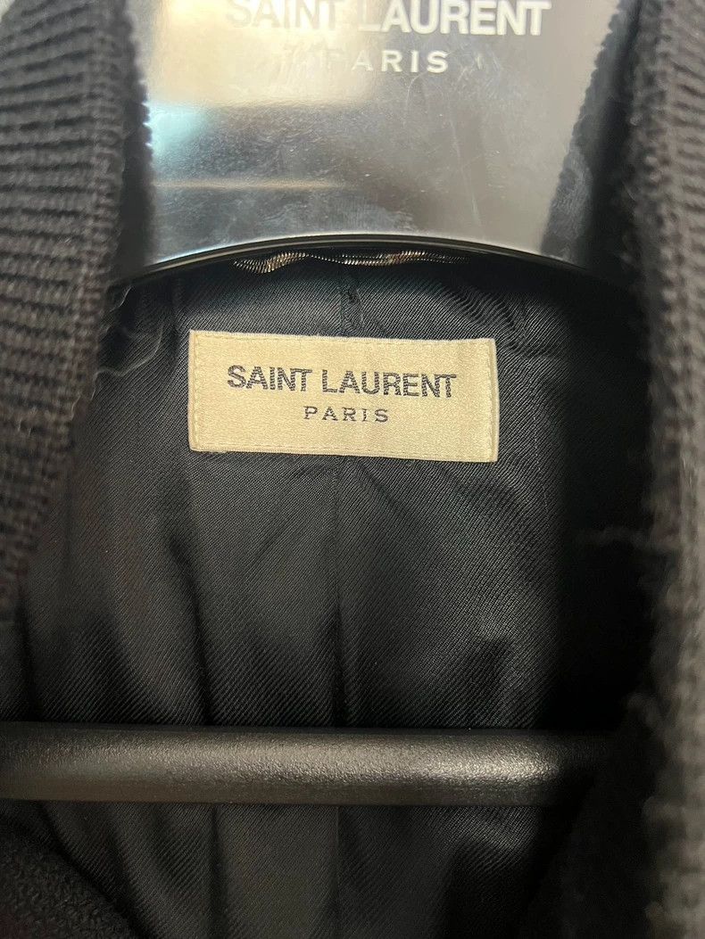Saint Laurent Paris Saint Laurent Wool Baseball Jacket Black White-dmc Size US L / EU 52-54 / 3 - 3 Thumbnail