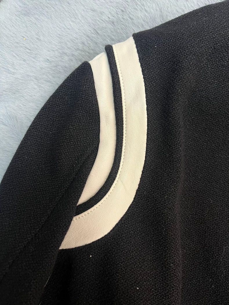 Saint Laurent Paris Saint Laurent Wool Baseball Jacket Black White-dmc Size US L / EU 52-54 / 3 - 8 Thumbnail
