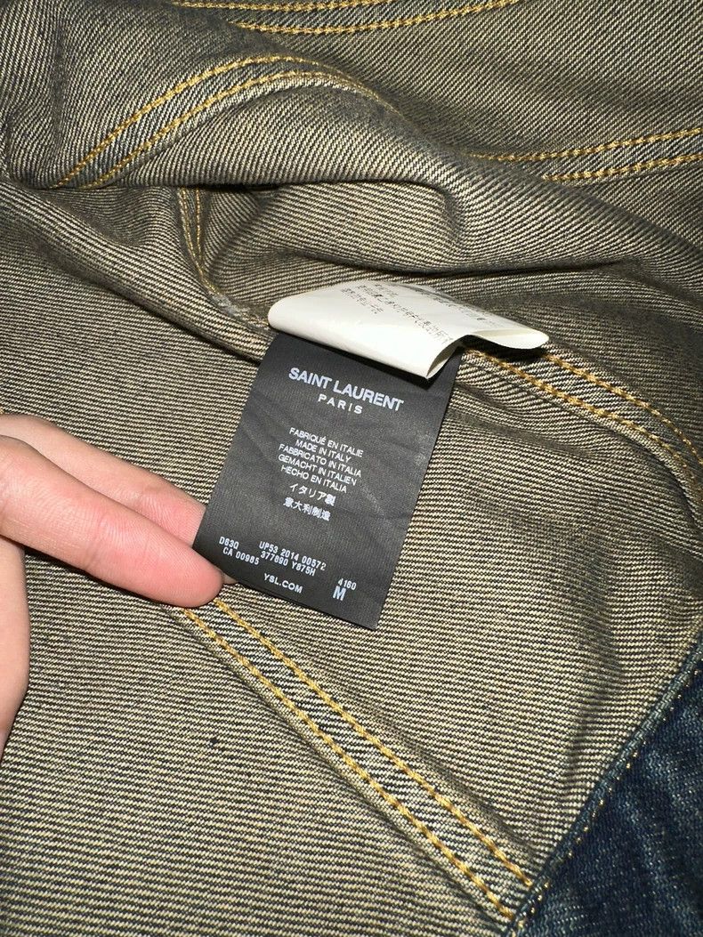 Saint Laurent Paris Saint Laurent Denim Jacket in Unique Wash-dmc Size US M / EU 48-50 / 2 - 3 Thumbnail