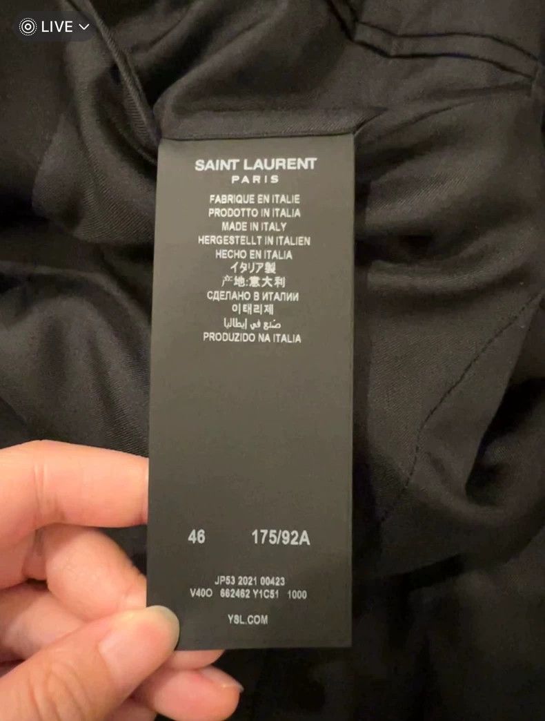 Saint Laurent Paris Saint Laurent Classic Suit Jacket Size 46-dmc Size US L / EU 52-54 / 3 - 3 Thumbnail