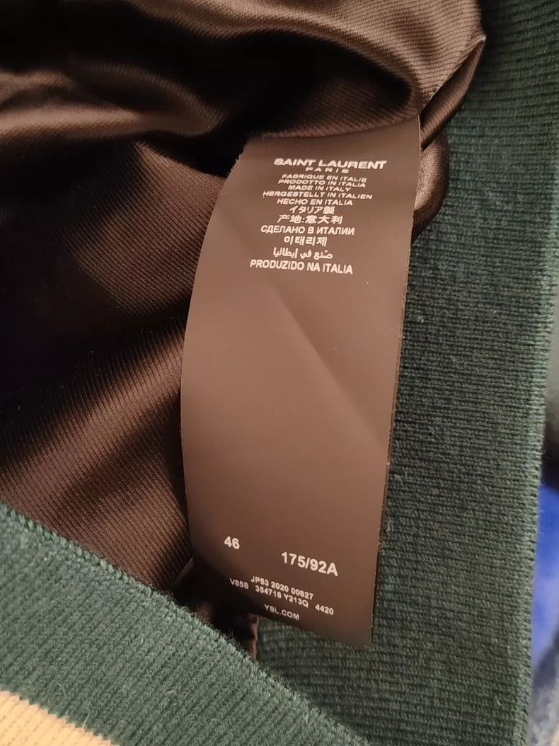 Yves Saint Laurent Classic Saint Laurent Green Baseball Jacket-dmc Size US L / EU 52-54 / 3 - 4 Thumbnail
