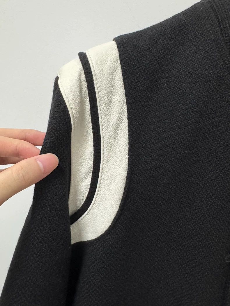 Saint Laurent Paris Saint Laurent Black and White Baseball Jacket-dmc Size US XL / EU 56 / 4 - 4 Thumbnail