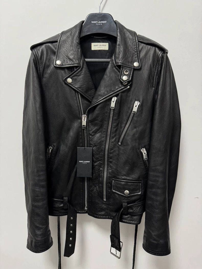 Saint Laurent Paris Saint Laurent Leather Jacket with Embroidery-dmc Size US L / EU 52-54 / 3 - 2 Thumbnail
