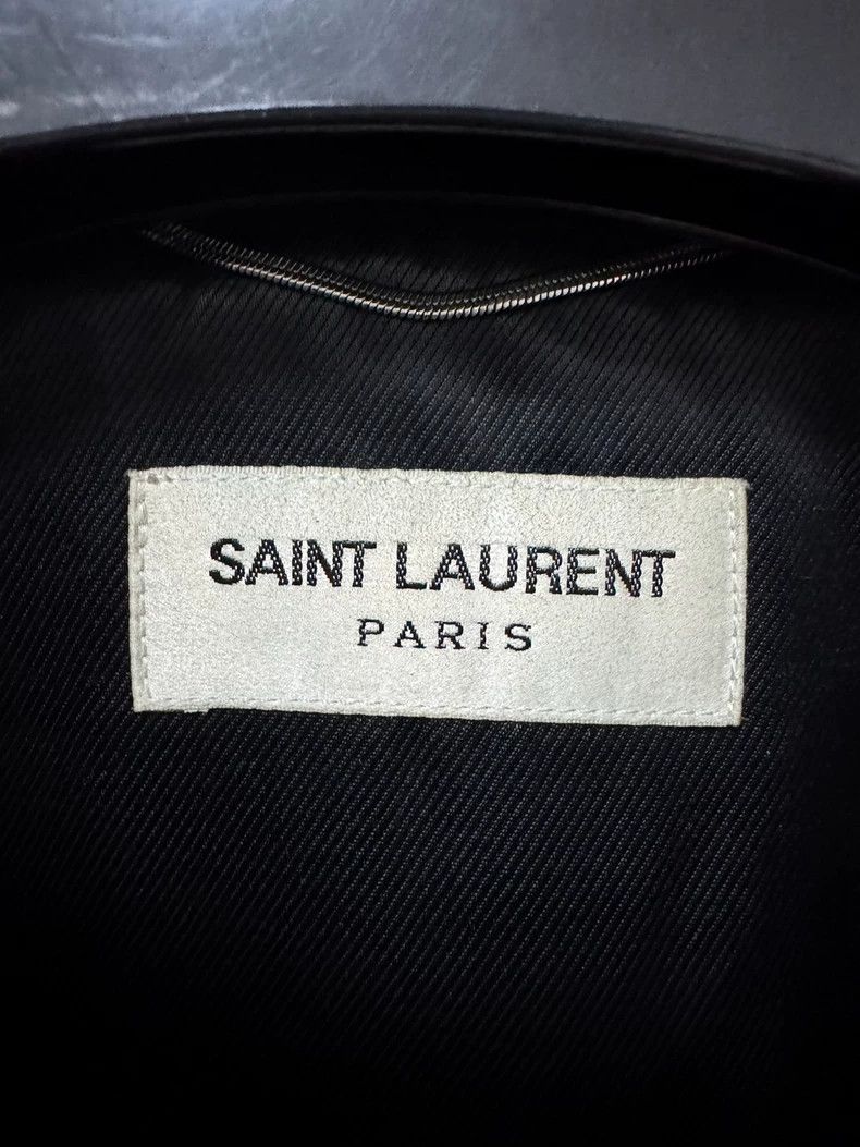 Saint Laurent Paris Saint Laurent Leather Jacket with Embroidery-dmc Size US L / EU 52-54 / 3 - 4 Thumbnail
