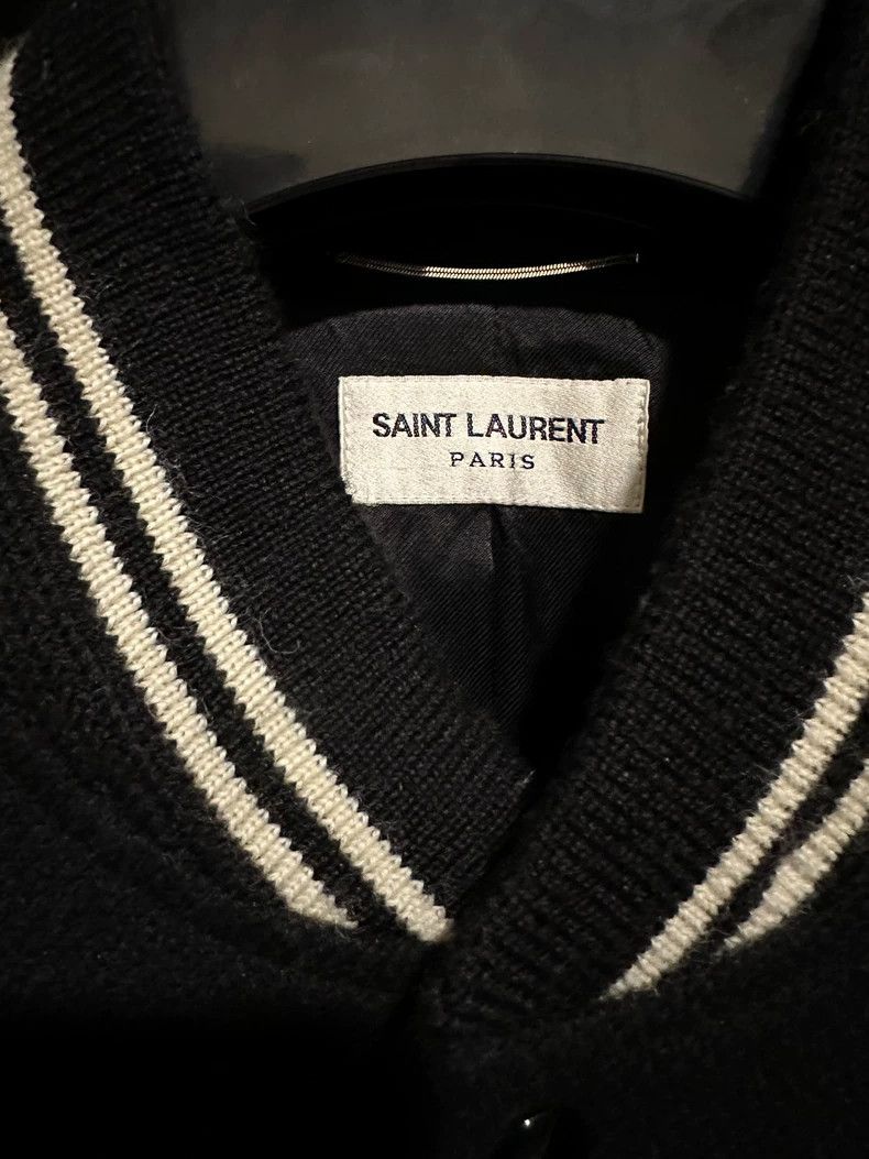 Saint Laurent Paris Classic Black and White Baseball Jacket-dmc Size US L / EU 52-54 / 3 - 3 Thumbnail