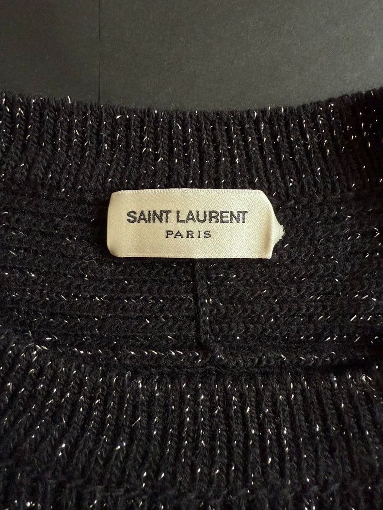 Saint Laurent Paris Saint Laurent Silver Thread Wool Cashmere Sweater-dmc Size US L / EU 52-54 / 3 - 2 Thumbnail